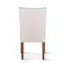 Lara Off-White Linen Dining Chair with Natural Teak Legs by Home Trends & Design