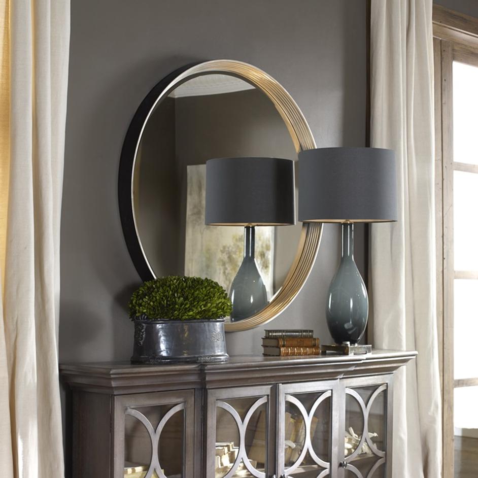 Serenza Round Silver Mirror by Uttermost