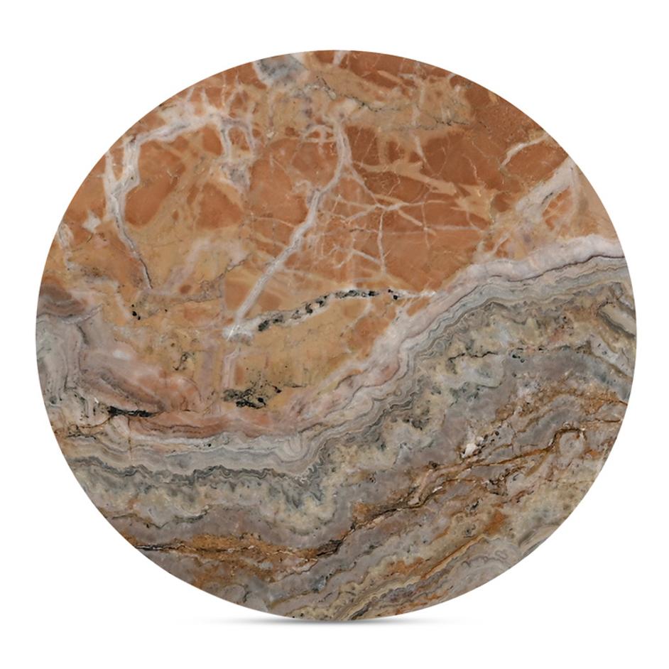 Lark Coffee Table Orange Fantasy Marble by Moes Home