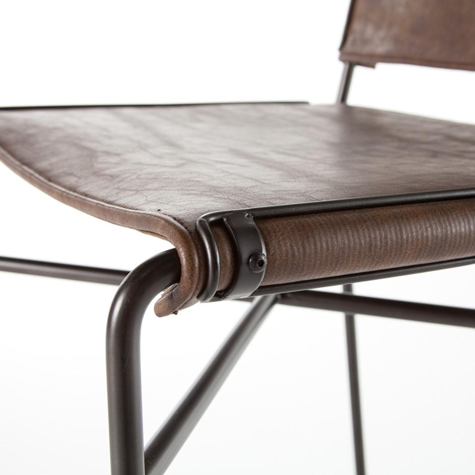 Wharton Stool In Distressed Brown In Bar by FOUR HANDS