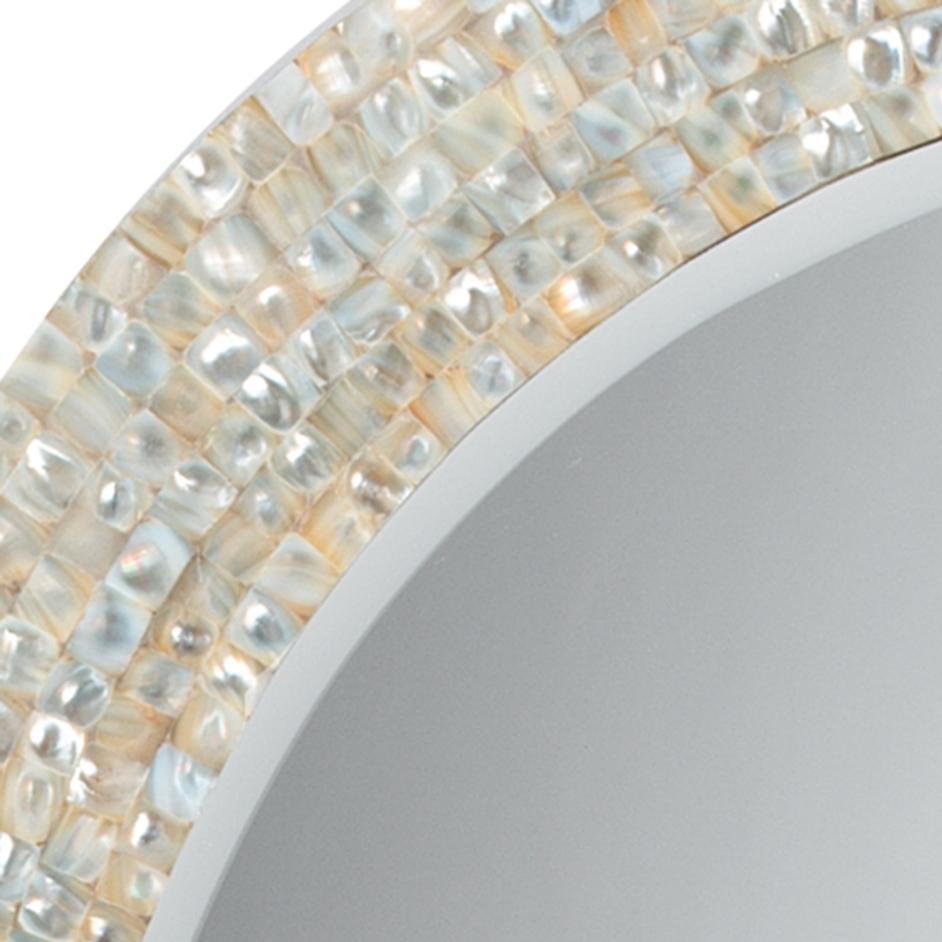 Large Oval Wall Mirror, Mother of Pearl by Jamie Young
