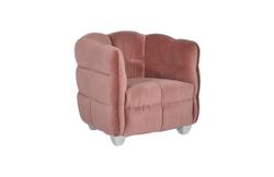 Cloud Club Chair, Coral Pink Fabric, Stainless Steel Legs by PHILLIPS COLLECTION