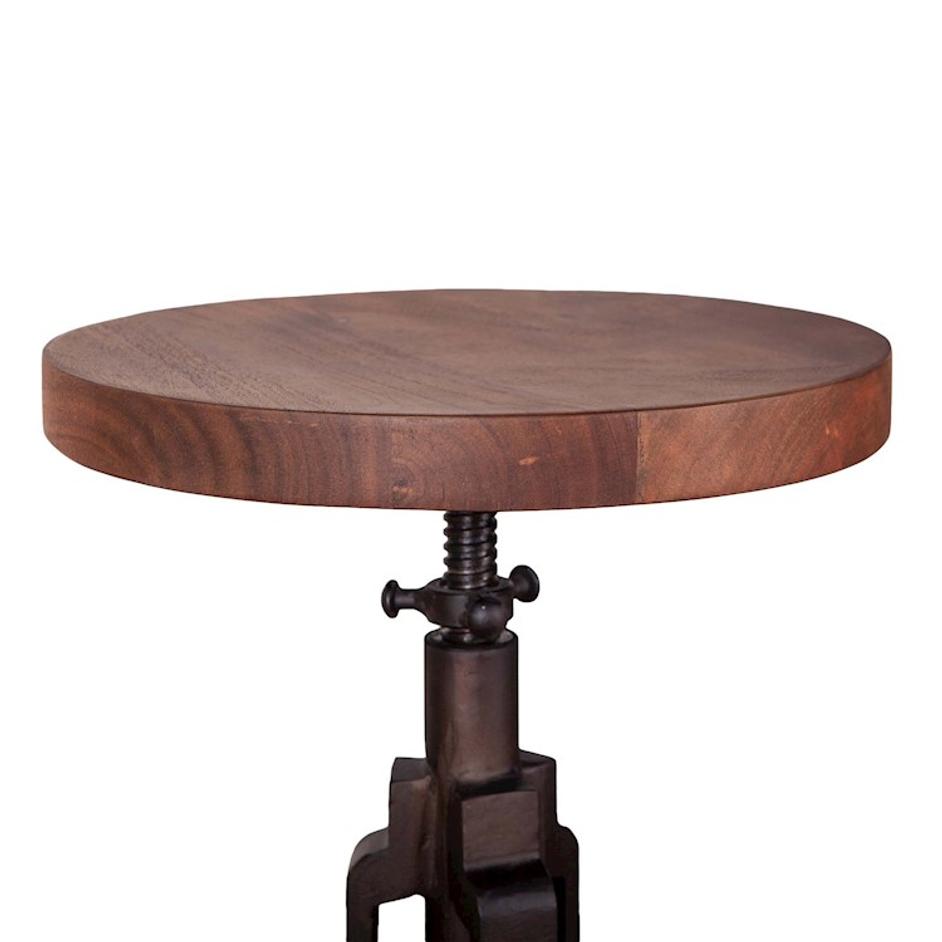 Organic Forge Raw Walnut Adjusting Stool by Home Trends & Design