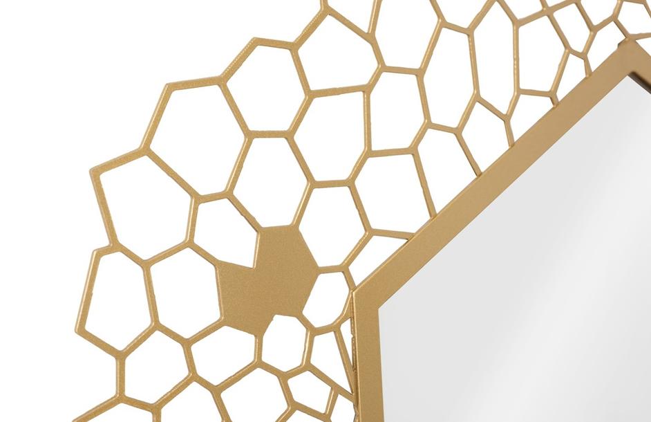 Hexagon Honeycomb Mirror Brass by PHILLIPS COLLECTION