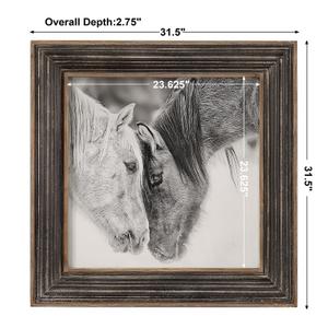 Custom Black and White Horses Framed Print by Uttermost
