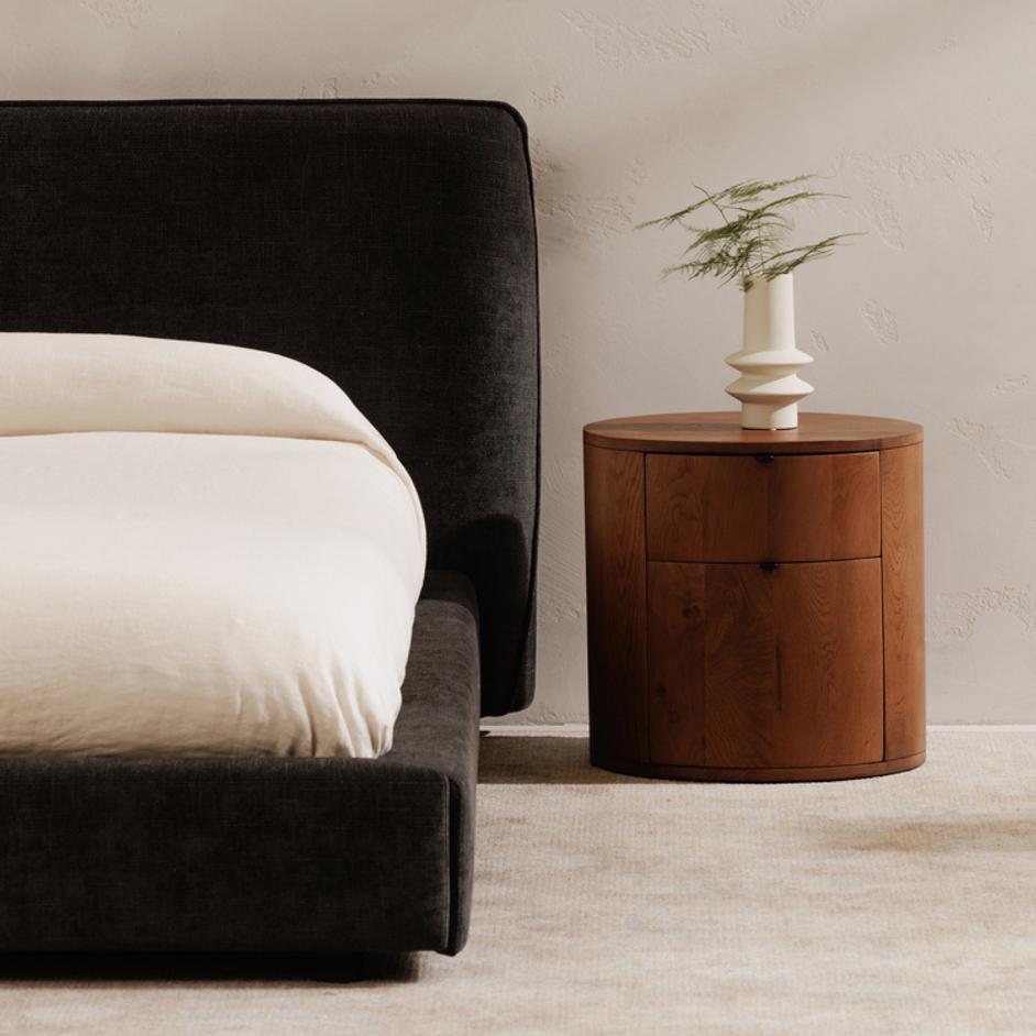 Theo Two Drawer Nightstand Brown by Moes Home