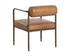 AJANI DINING ARMCHAIR - TAN LEATHER by Sunpan
