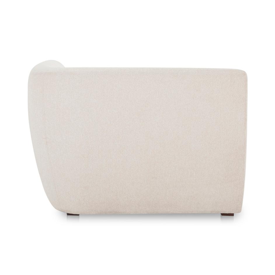 Amelia Corner Chair Warm White by Moes Home
