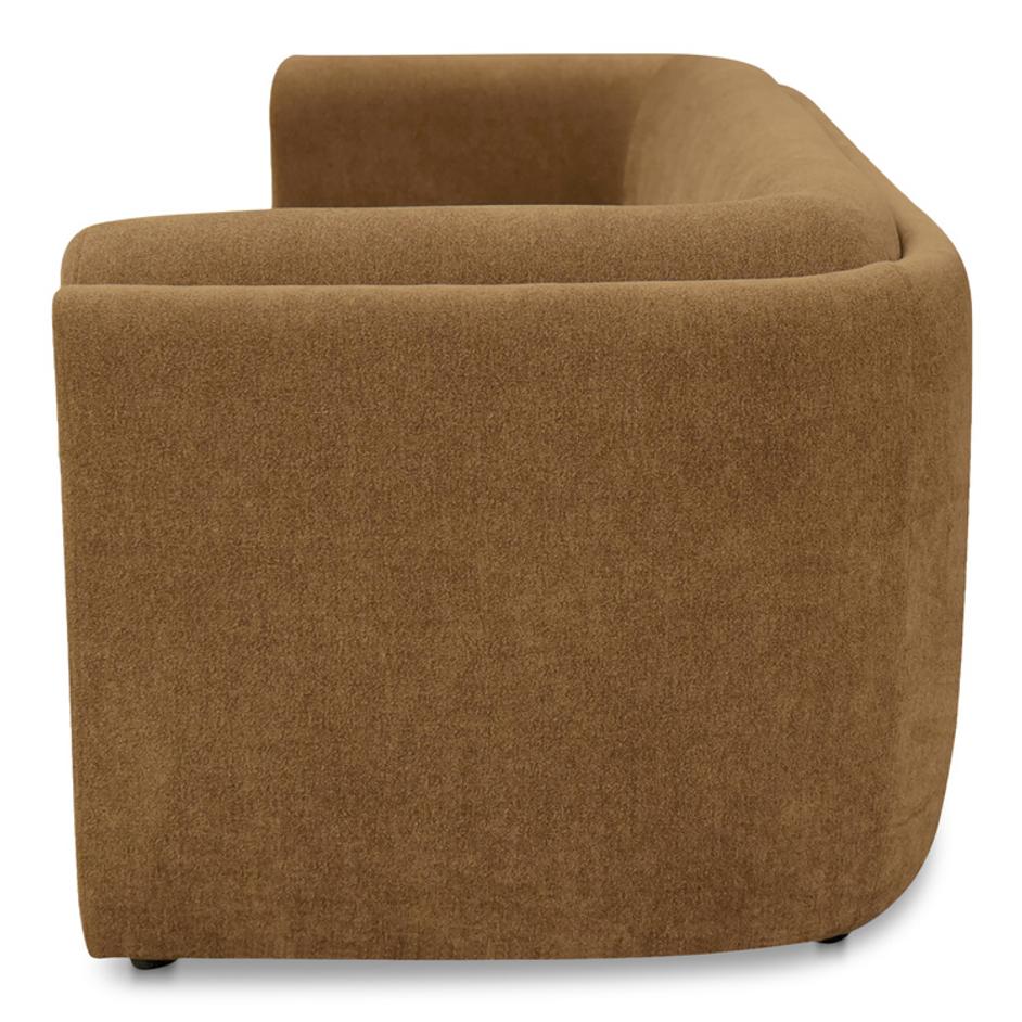 Alora Sofa Fabric Ochre Brown by Moes Home