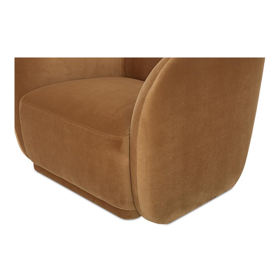Faye Accent Chair Tan Faux Mohair by Moes Home