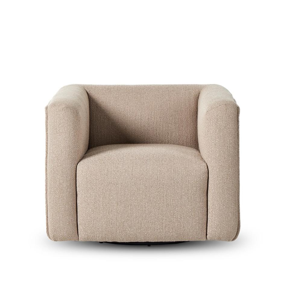 Wellborn Swivel Chair In Kerbey Camel by FOUR HANDS