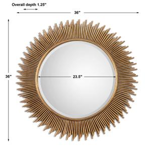 Marlo Round Gold Mirror by Uttermost