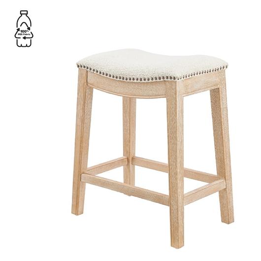 Elmo KD Fabric Counter Stool, Palladian Beige by New Pacific Direct