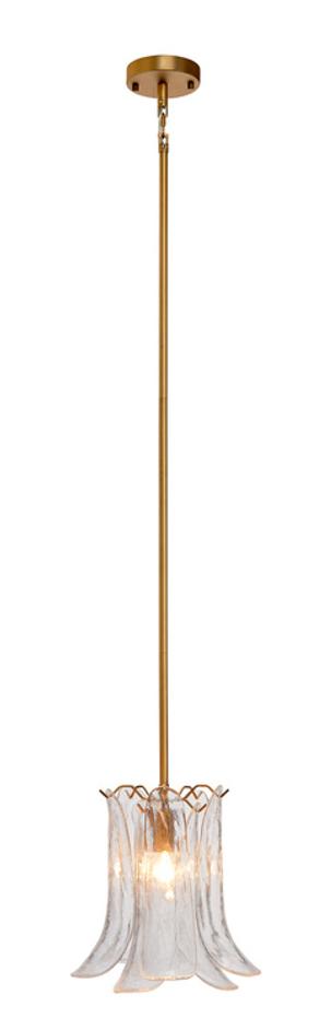 Cala 1-Light Blown Glass Pendant, Clear by Jamie Young