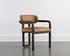 MADRONE DINING ARMCHAIR - BROWN - LUDLOW SESAME LEATHER by Sunpan