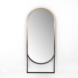 Dawson Floor Mirror in Ombre Brass by FOUR HANDS