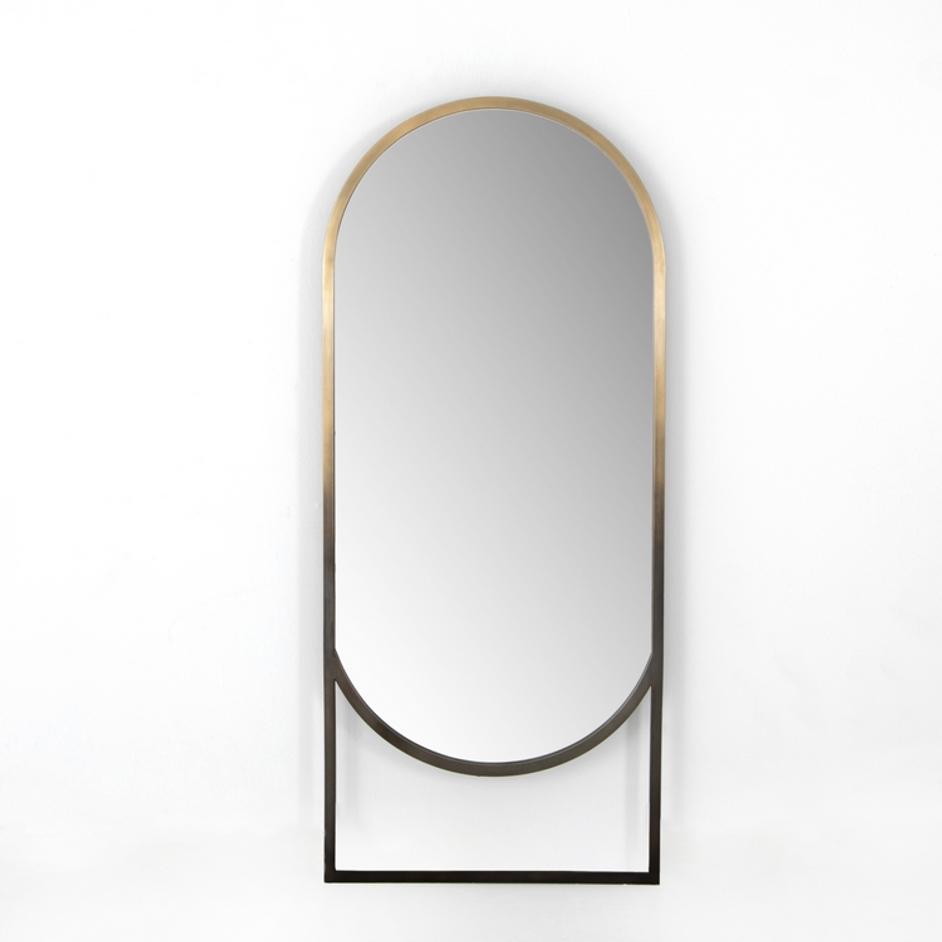 Dawson Floor Mirror in Ombre Brass by FOUR HANDS