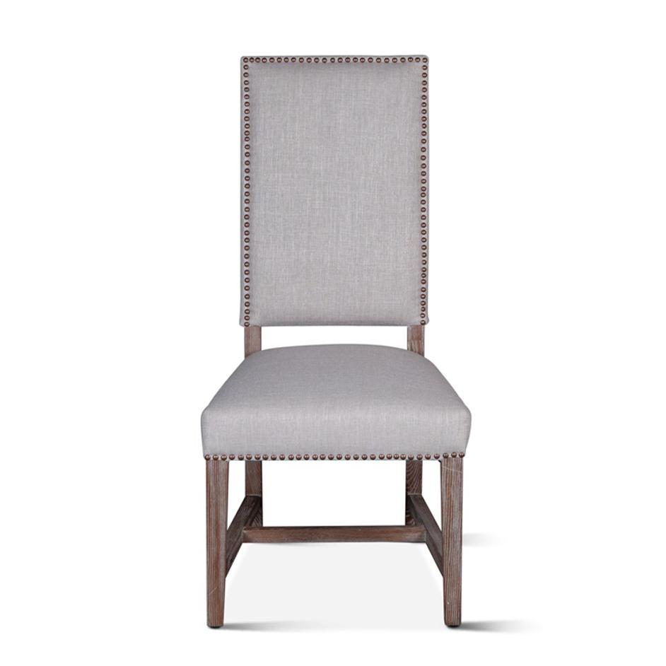 Darcy Dining Chair Greige Linen Driftwood Finish by Home Trends & Design