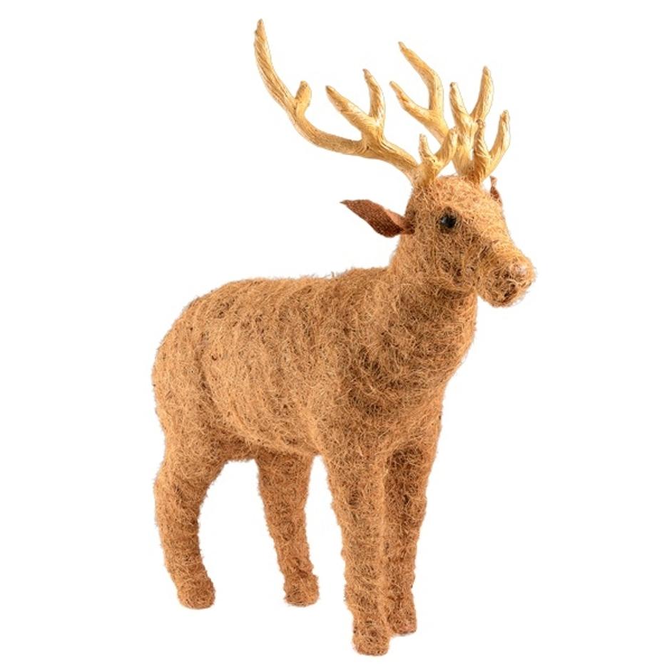 Large Coir Deer Head Up by BIDK Home