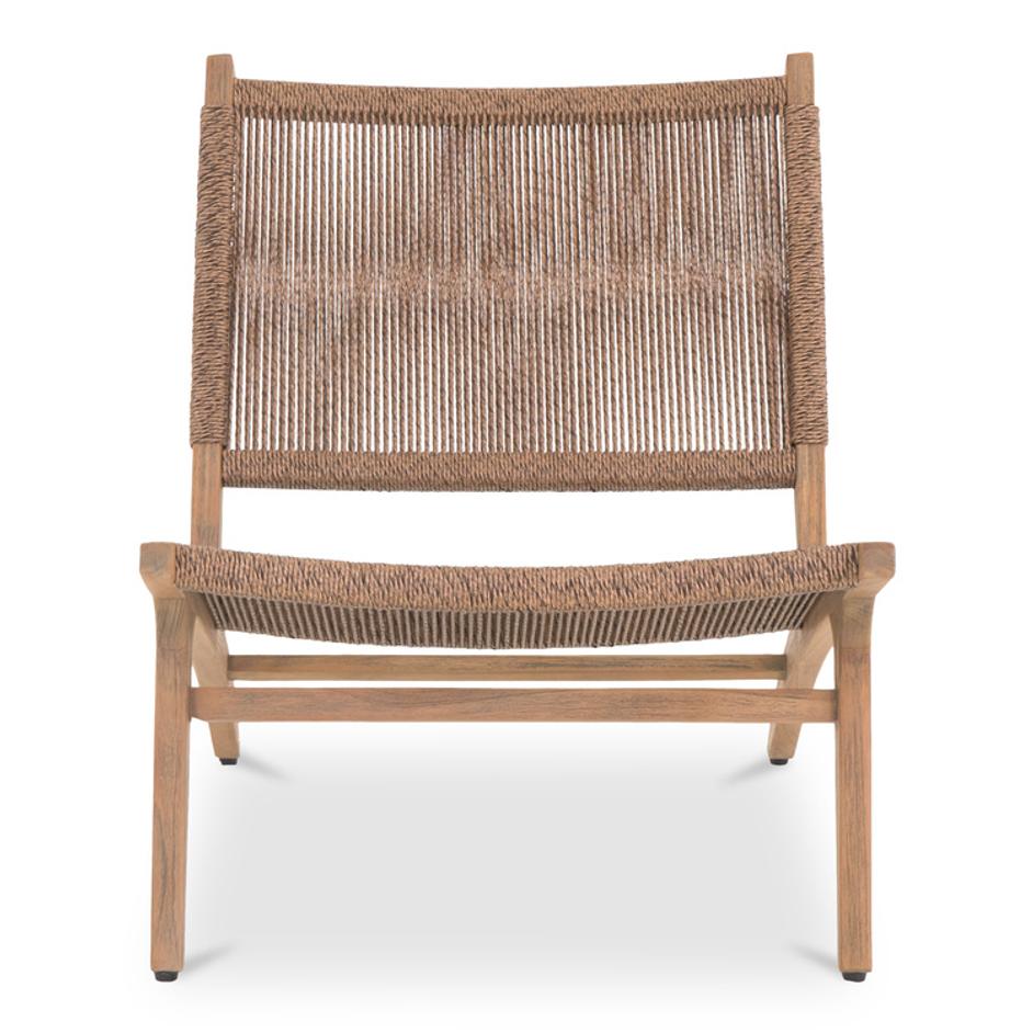 Palma Outdoor Lounge Chair Warm Brown by Moes Home