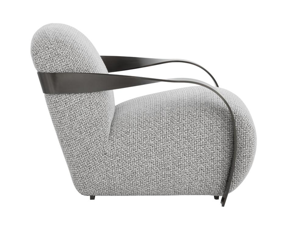SONESTA LOUNGE CHAIR - DARK BRONZE - HELIOS CHECK BLACK by Sunpan
