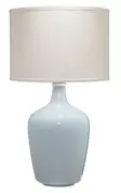 Plum Jar Table Lamp with Drum Shade in Dove Grey Ceramic by Jamie Young