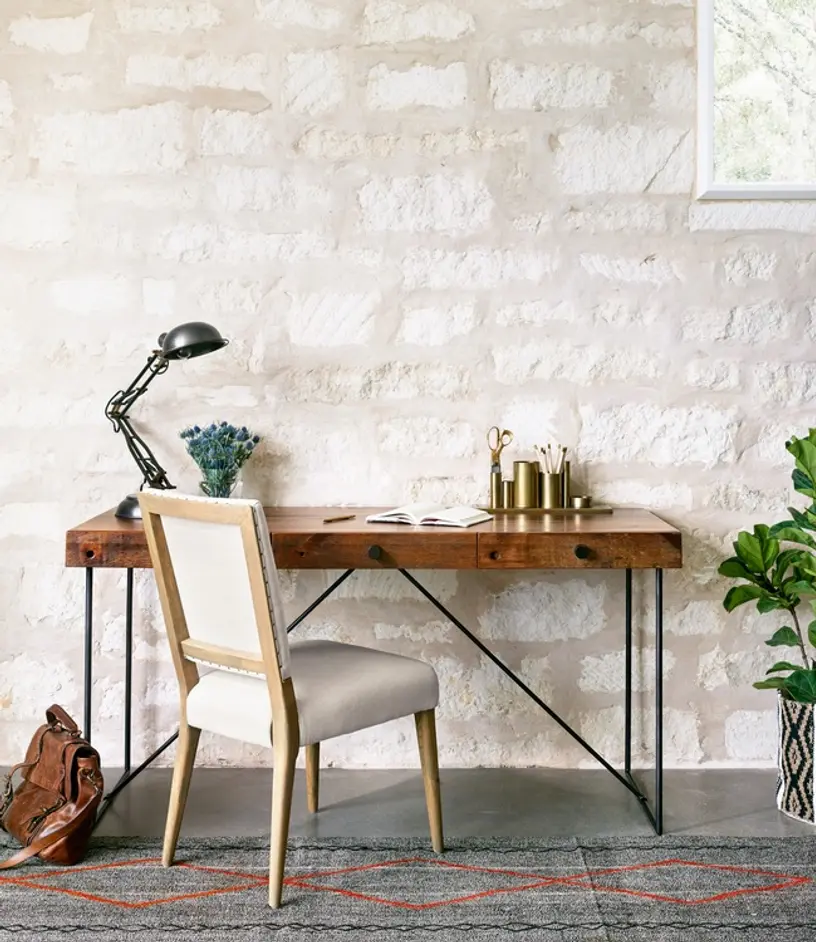 Kurt Dining Chair-Dark Linen by FOUR HANDS