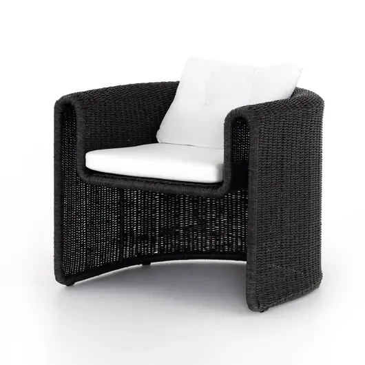 Tucson Woven Outdoor Chair In Coal by FOUR HANDS