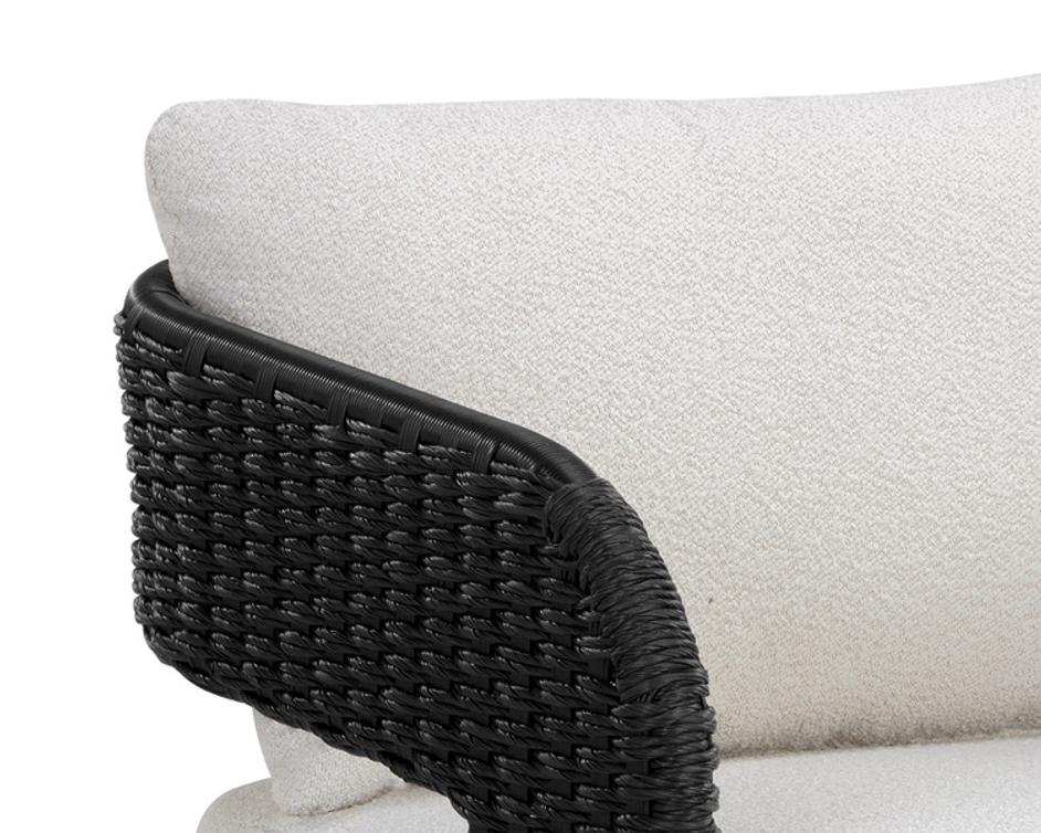 PYLOS LOUNGE CHAIR - BLACK - LOUIS CREAM by Sunpan