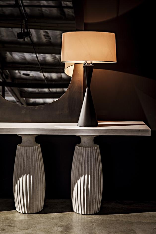 Evelyn Console in White Wash Mahogany and Veneer by Noir Furniture