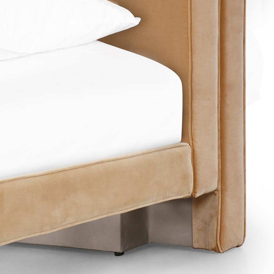 Mitchell Bed In Surrey Camel In Queen by FOUR HANDS
