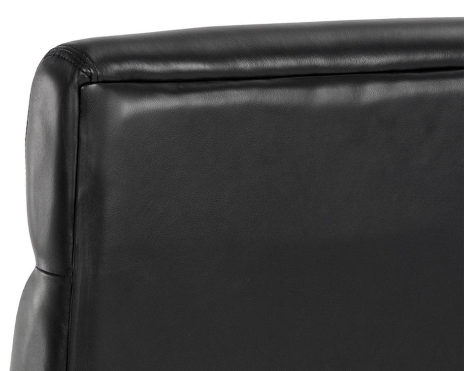 COLLIN OFFICE CHAIR - BROWN - CORTINA BLACK LEATHER by Sunpan