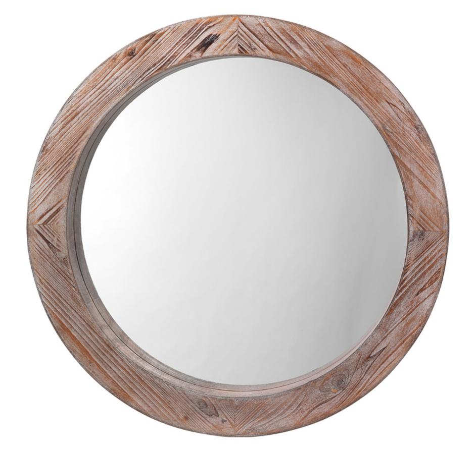 Reclaimed Wood Round Wall Mirror by Jamie Young