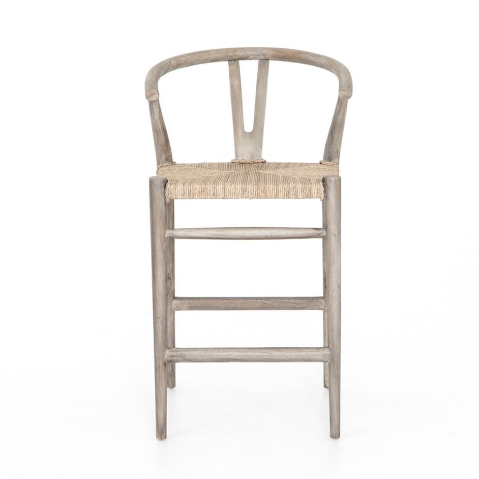 Muestra Bar Stool-Weathered Grey by FOUR HANDS