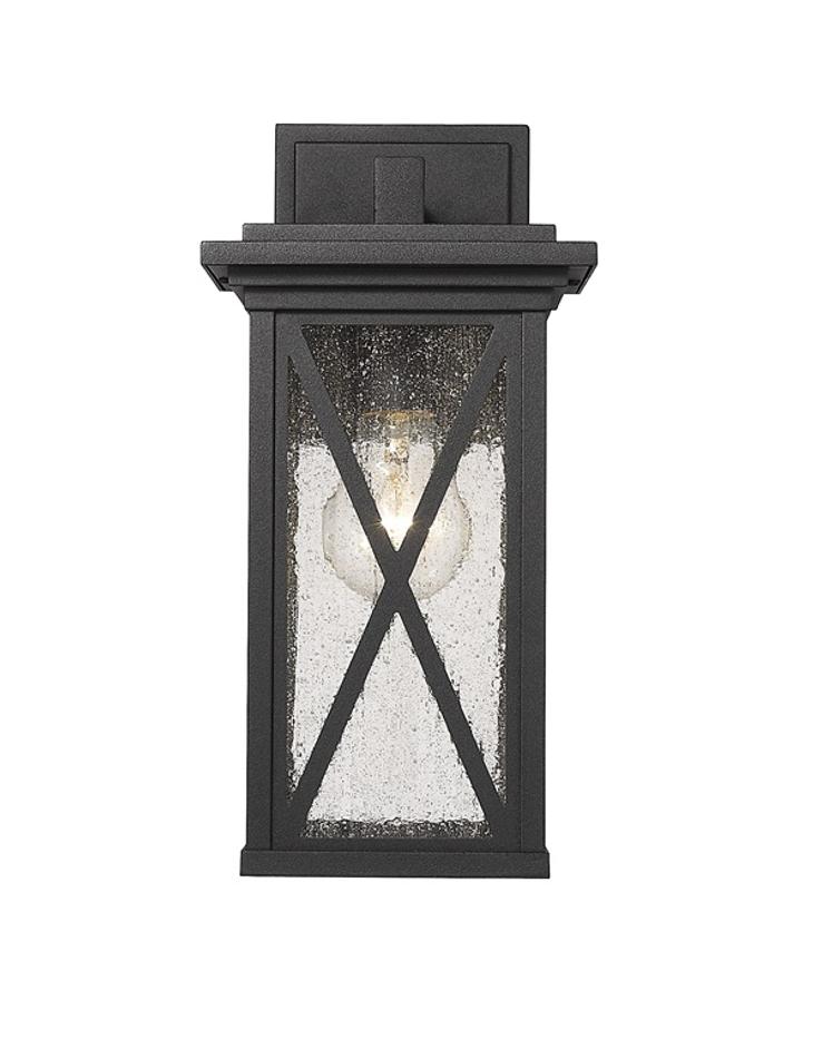 Brookside 1 Light Outdoor Wall Sconce in Black Finish by Z-Lite