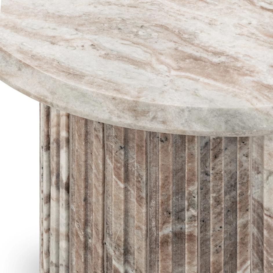 Nordens Marble Round End Table by Classic Home