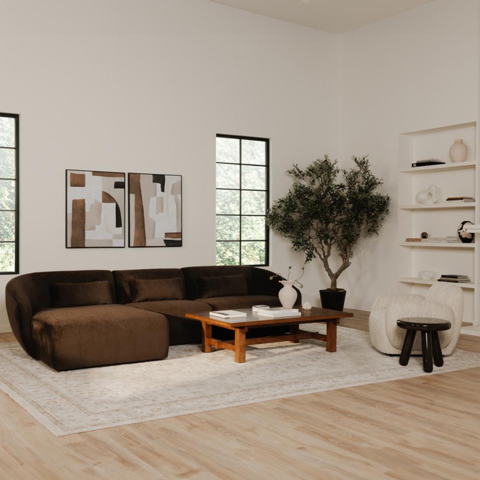 Hazel Lounge Chair Off White by Moes Home