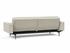 DUBLEXO SLEEPER SOFA W/ARMS in MIXED DANCE NATURAL FABRIC WITH Dark Wood LEGS 527 by INNOVATION USA