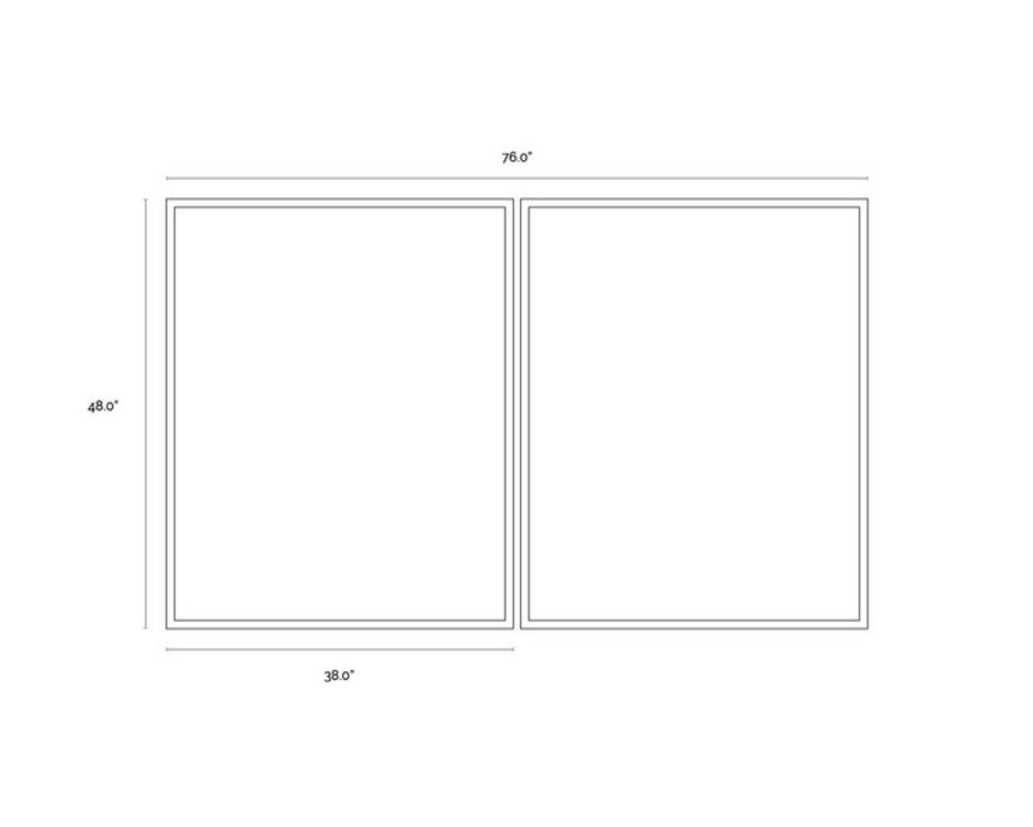 OVERPRINT (SET OF 2) - 38" X 48" - BLACK FRAME by Sunpan