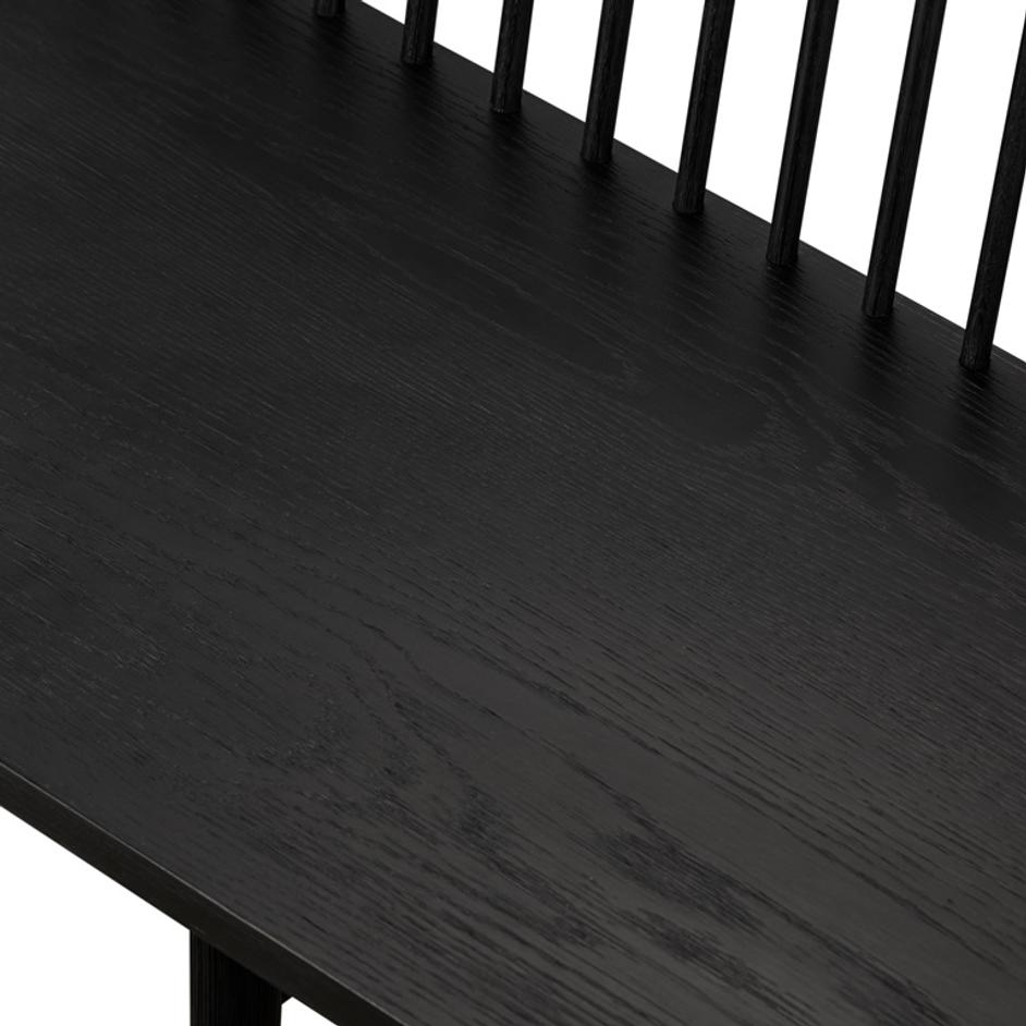 Aspen Large Bench In Black Oak by FOUR HANDS