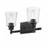 Bohin 2 Light Vanity in Matte Black Finish by Z-Lite