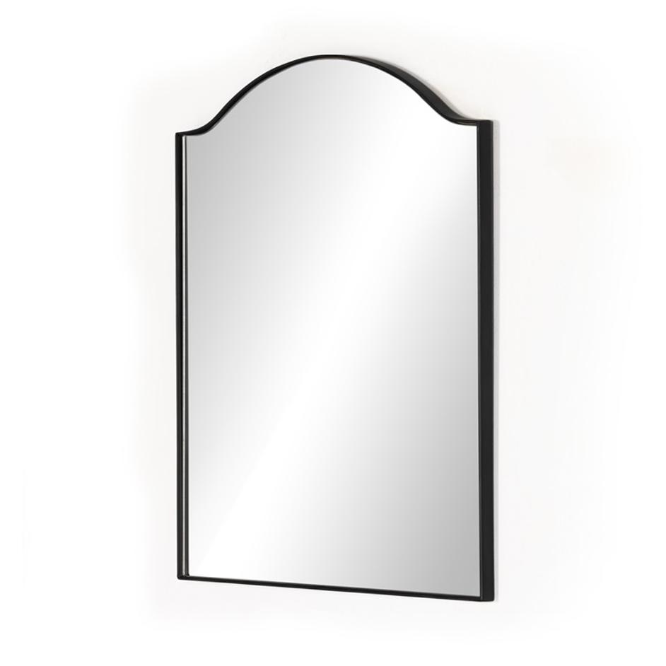 Jacques Small Mirror In Gunmetal by FOUR HANDS