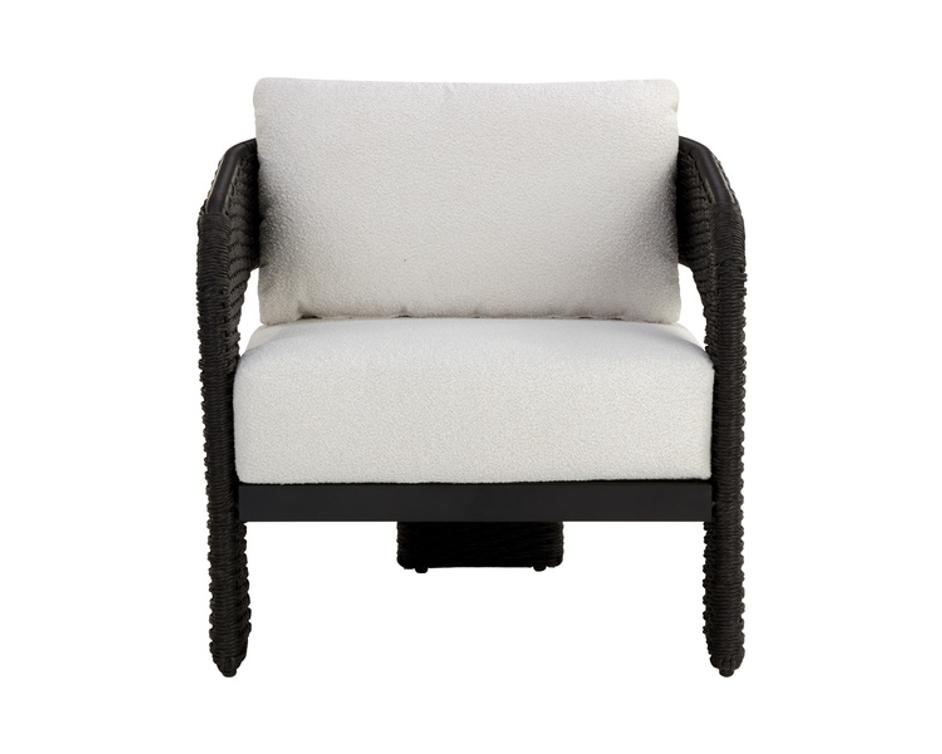 PYLOS LOUNGE CHAIR - BLACK - LOUIS CREAM by Sunpan