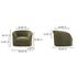 Thora Lounge Chair Dark Green by Moes Home