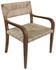 Bowie Teak Armchair with Rush Seagrass Seat in Clear Coat Satin Finish by Noir Furniture