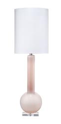 Studio Table Glass Lamp with Linen Shade, Pink by Jamie Young