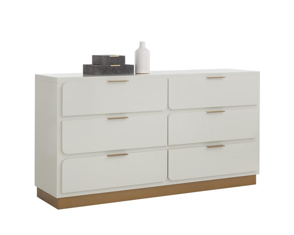 JENKINS DRESSER - HIGH GLOSS CREAM by Sunpan