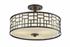 Elea 3 Light Semi Flush Mount in Bronze Finish by Z-Lite