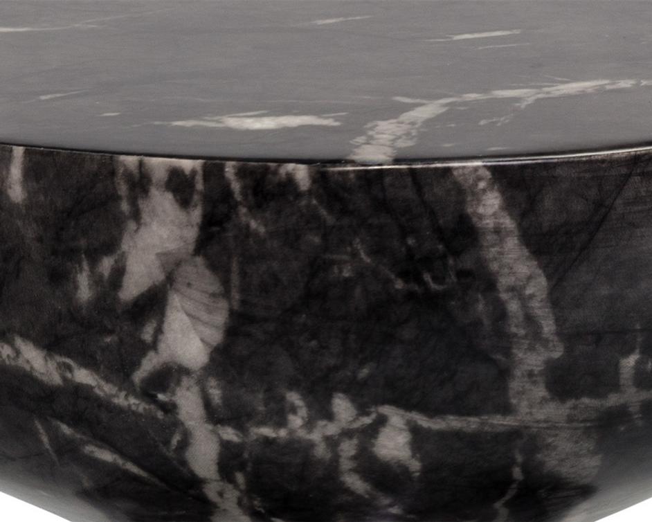Goya End Table - Marble Look - Black by Sunpan