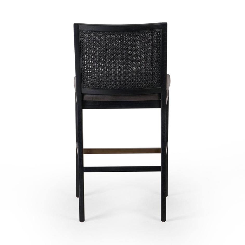 Antonia Cane Armless Bar + Counter Stool - Sonoma Black by Four Hands